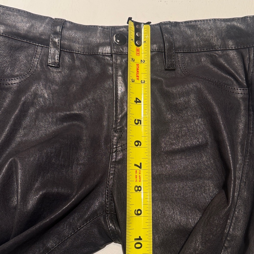 J Brand Black Leather L8001 Skinny Pants with ankle zip, Size 26 - Picture 5 of 15